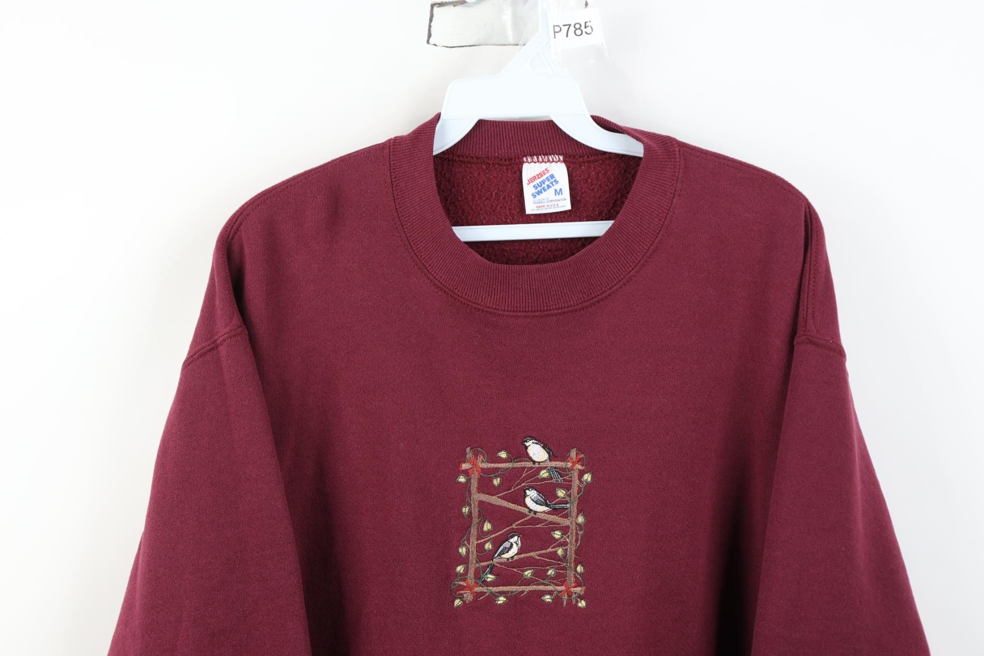 Vintage Vintage 90s Streetwear Bird Leaf Crewneck Sweatshirt USA Size M / US 6-8 / IT 42-44 - 2 Thumbnail
