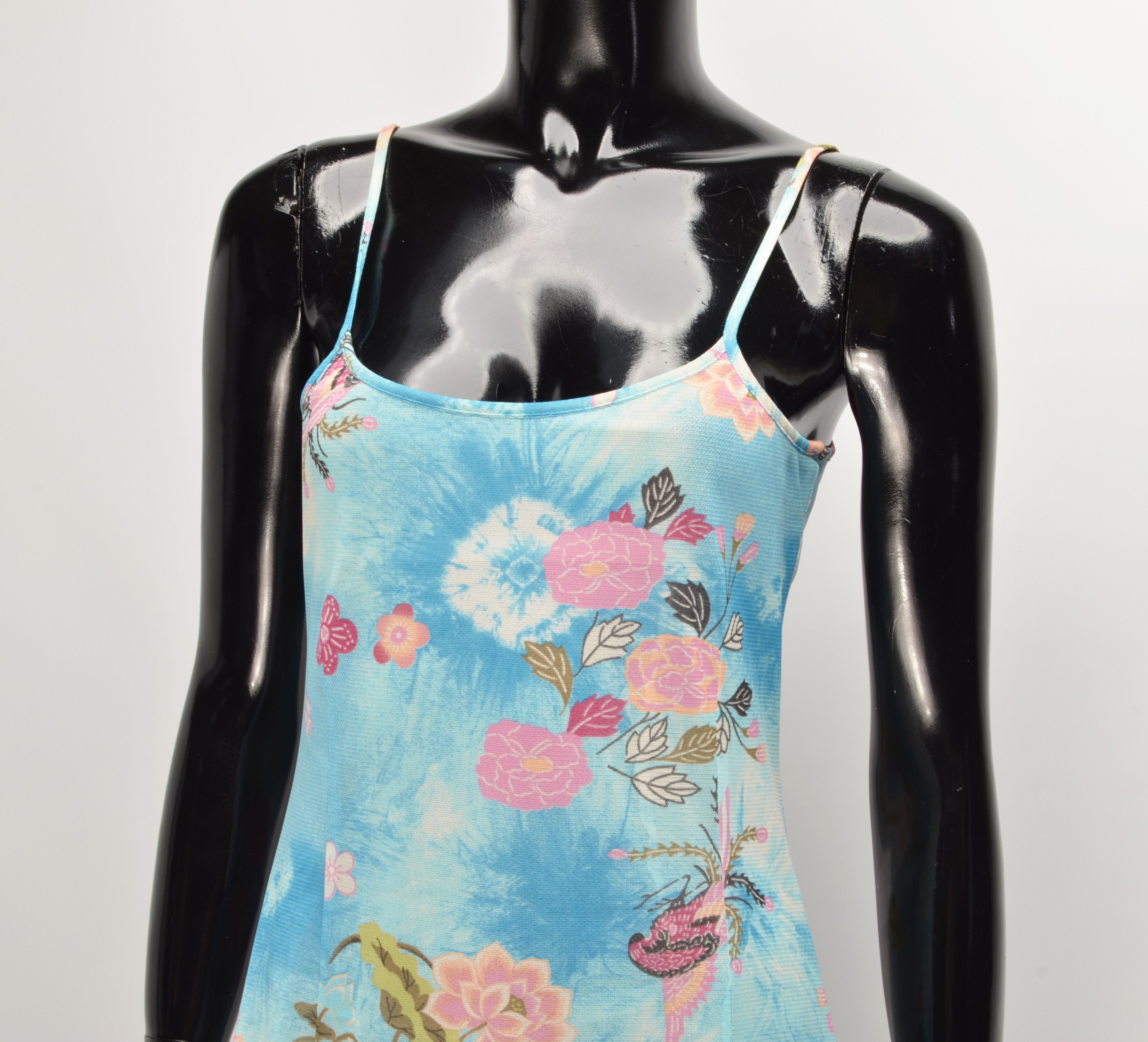 Vintage Vintage Just Me Mesh Printed Sleep Dress Size M / US 6-8 / IT 42-44 - 2 Thumbnail
