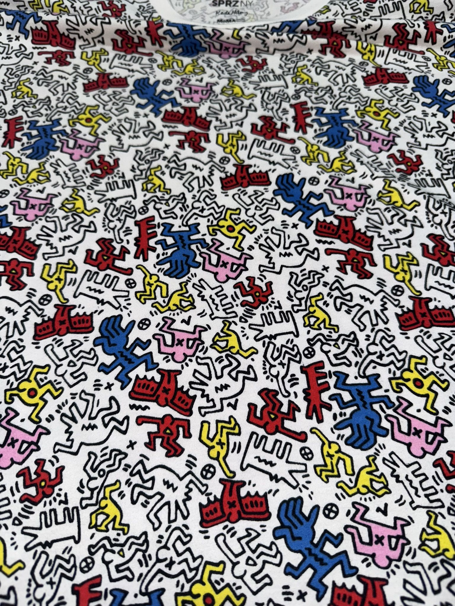 Keith Haring × Vintage Keith Hiring Full Print Tee Size US L / EU 52-54 / 3 - 4 Thumbnail