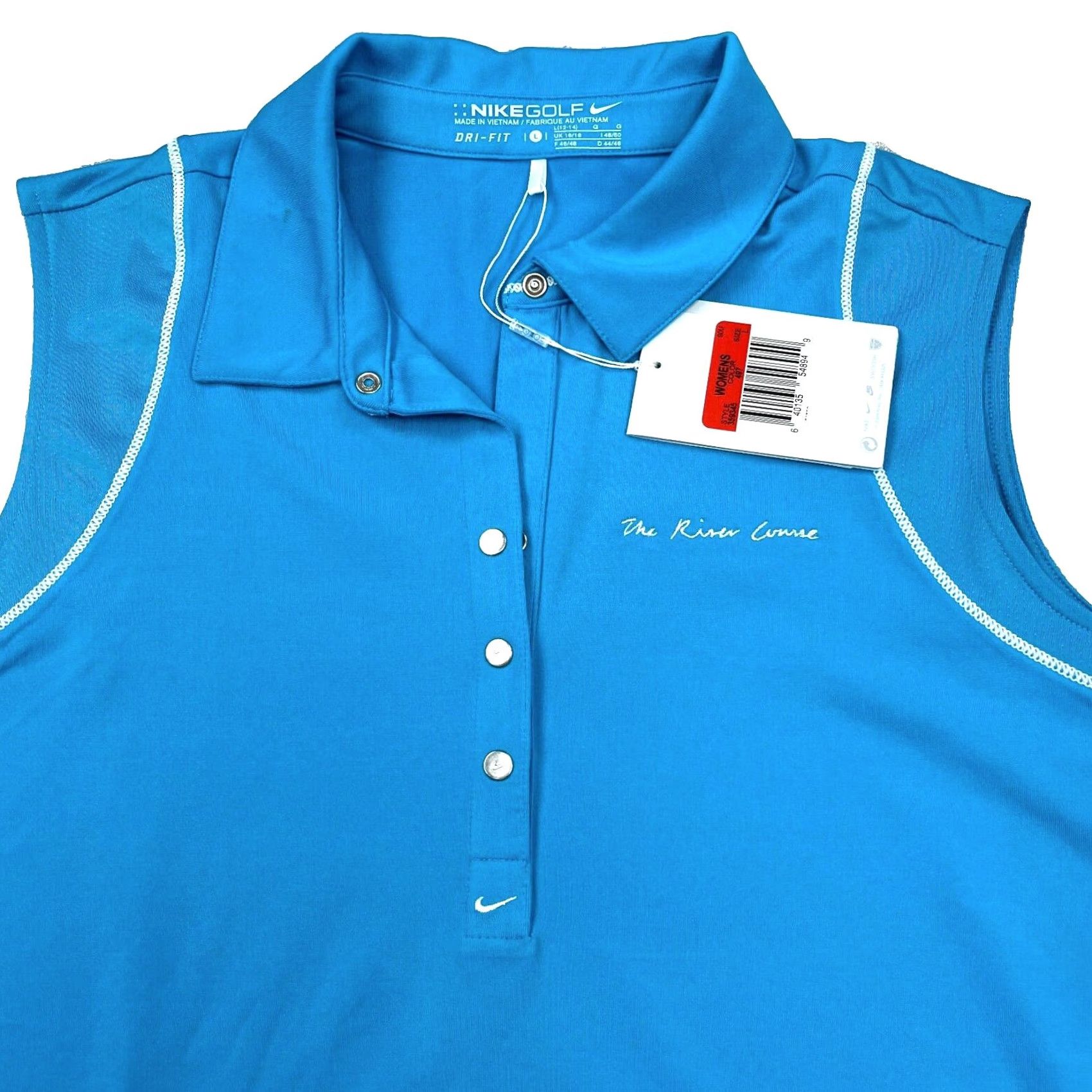 Nike Nike Polo Shirt Women L Blue Dri Fit Performance Half Zip Golf Top Size L / US 10 / IT 46 - 2 Thumbnail