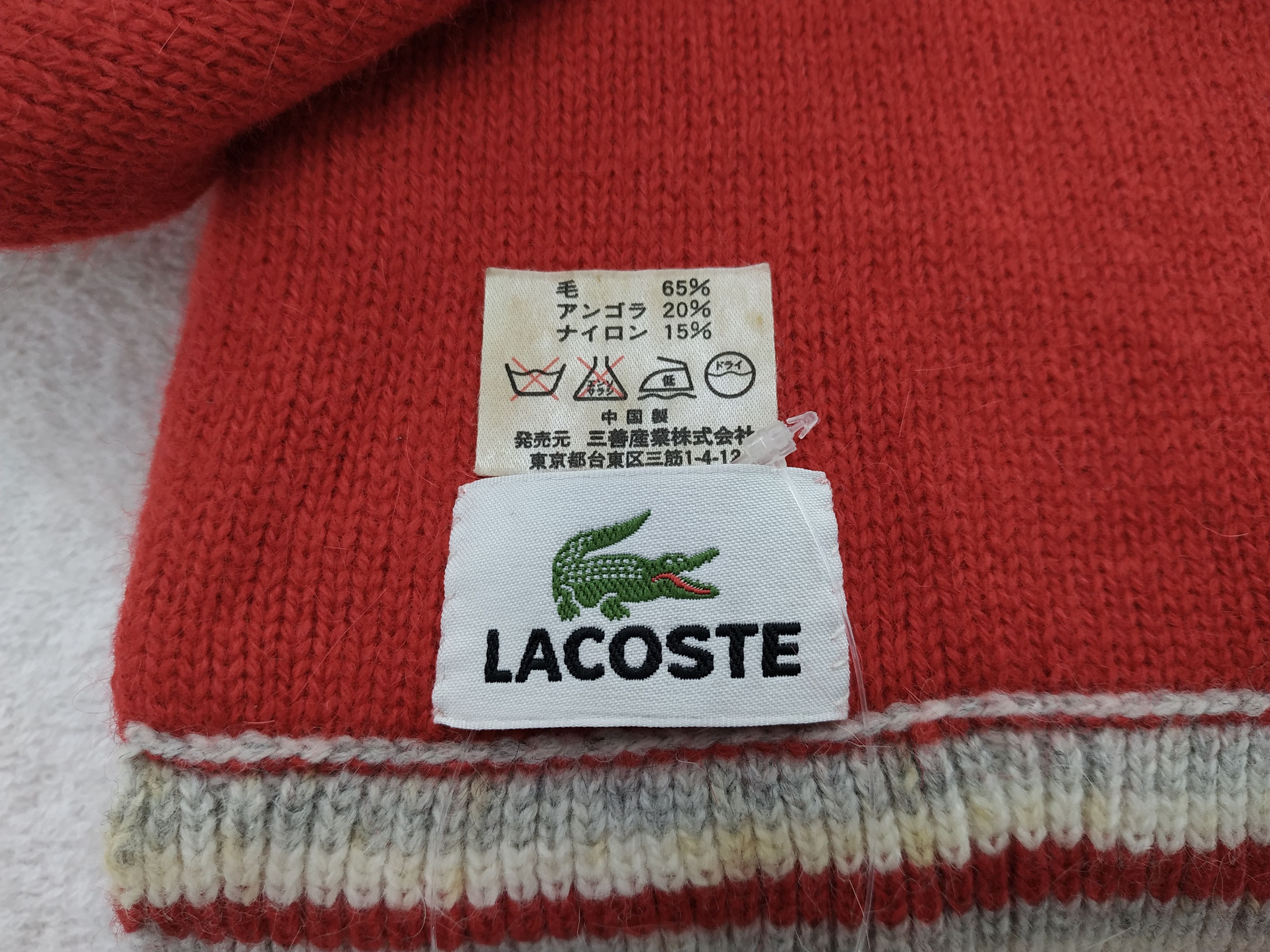 Lacoste Vintage Lacoste Scarf/Muffler/Neckwear MF124 Size ONE SIZE - 6 Thumbnail