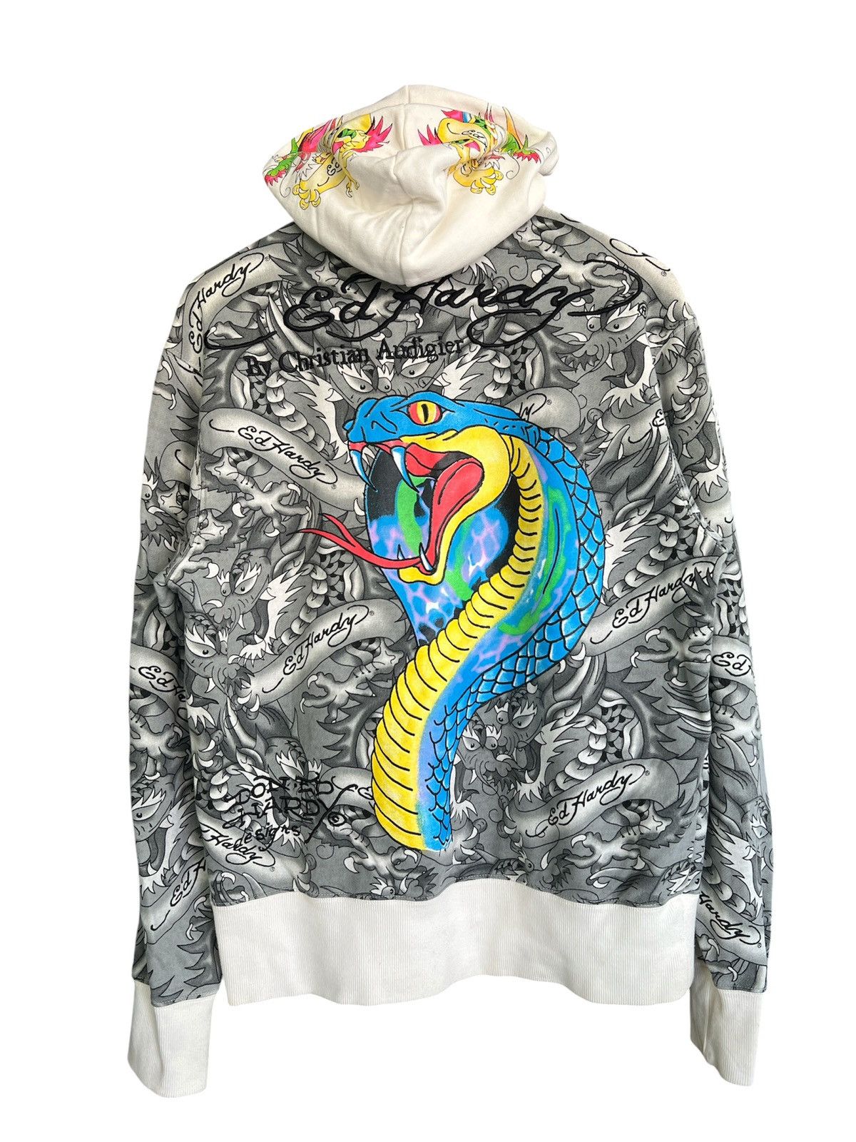 Christian Audigier Ed Hardy by Christian Audiger all-over tattoo zip up hoodie Size US M / EU 48-50 / 2 - 2 Thumbnail
