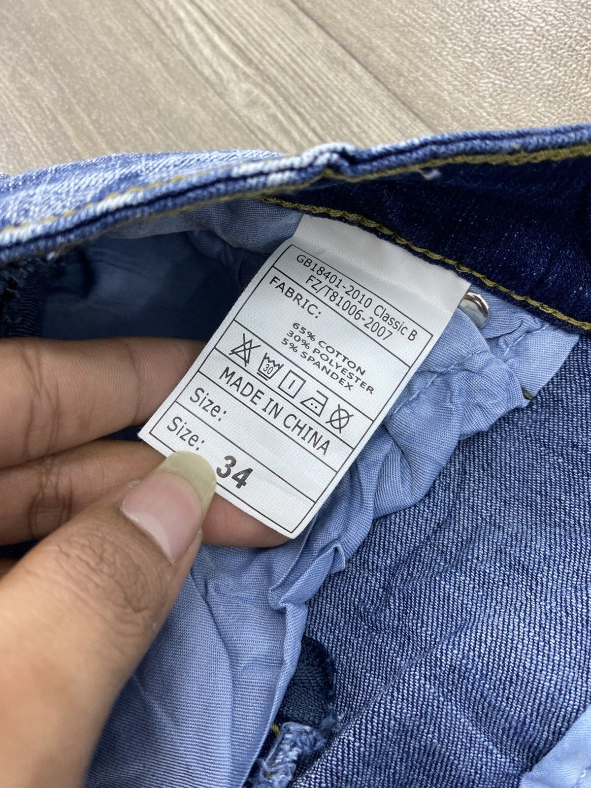 Japanese Brand Japanese Acid Wash Blue Balmain Style Bikers Pants Size US 34 / EU 50 - 10 Thumbnail