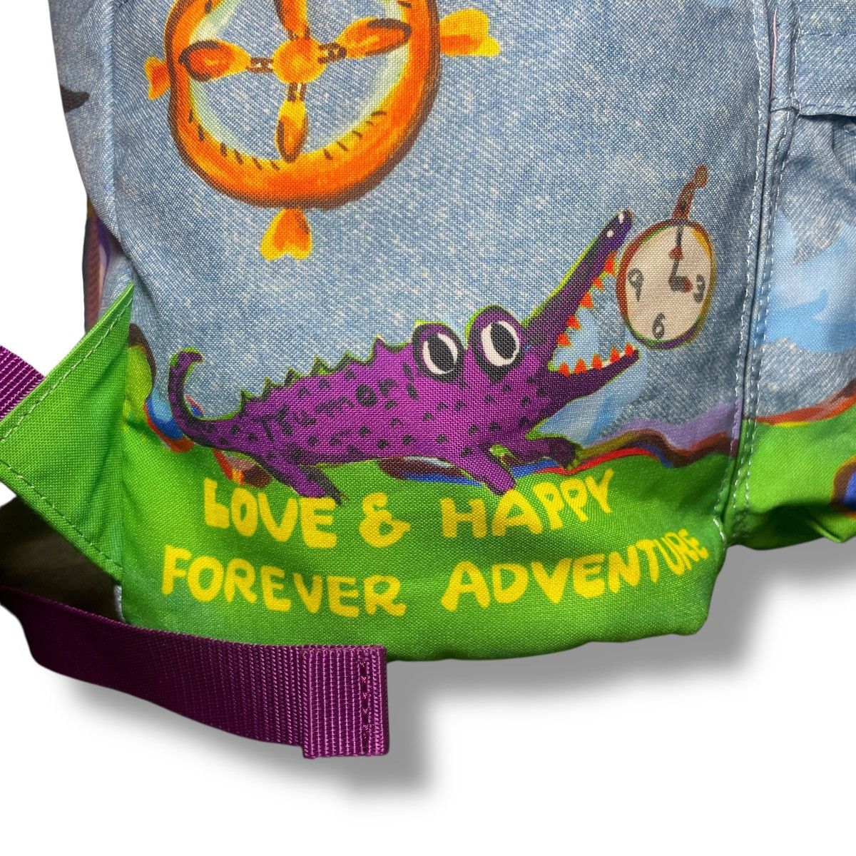 Tsumori Chisato RARE Tsumori Chisato Denim AOP Cartoon Graphics Backpack Size ONE SIZE - 7 Thumbnail
