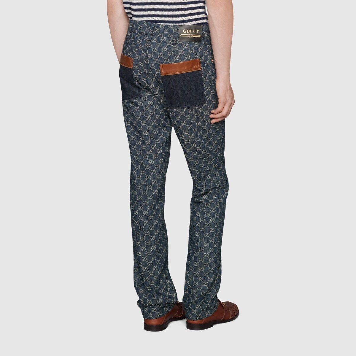 Gucci o1mt1gz0725 Washed GG Denim Pant in Dark Blue Size US 29 - 5 Thumbnail