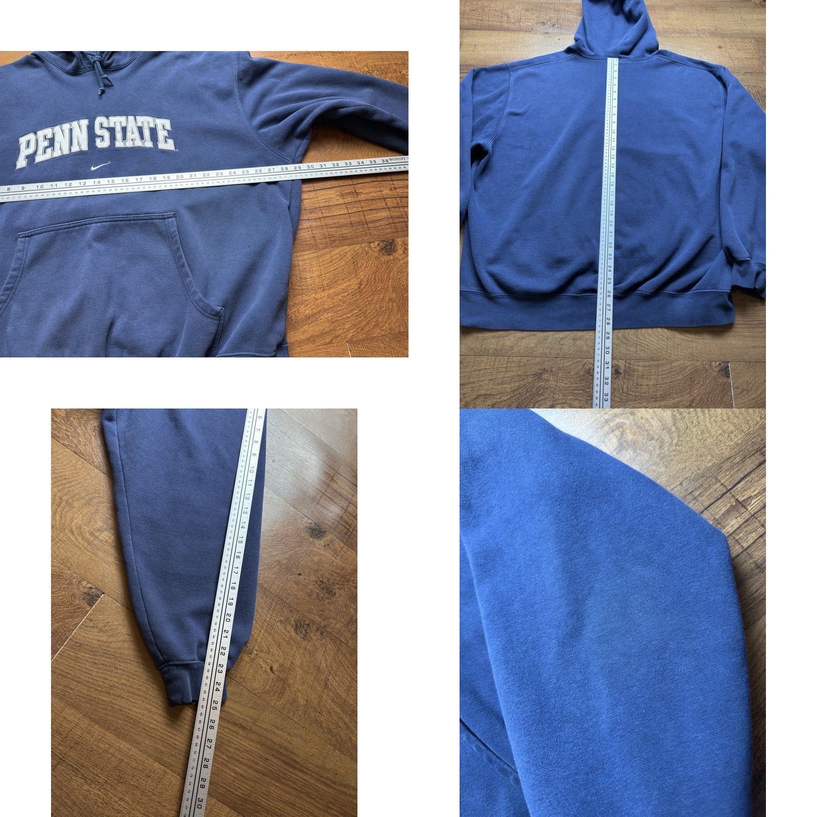 Nike VINTAGE Penn State Nike Team Center Swoosh Hoodie Pullover Men XXL Blue Navy Swoosh Size US XXL / EU 58 / 5 - 8 Thumbnail