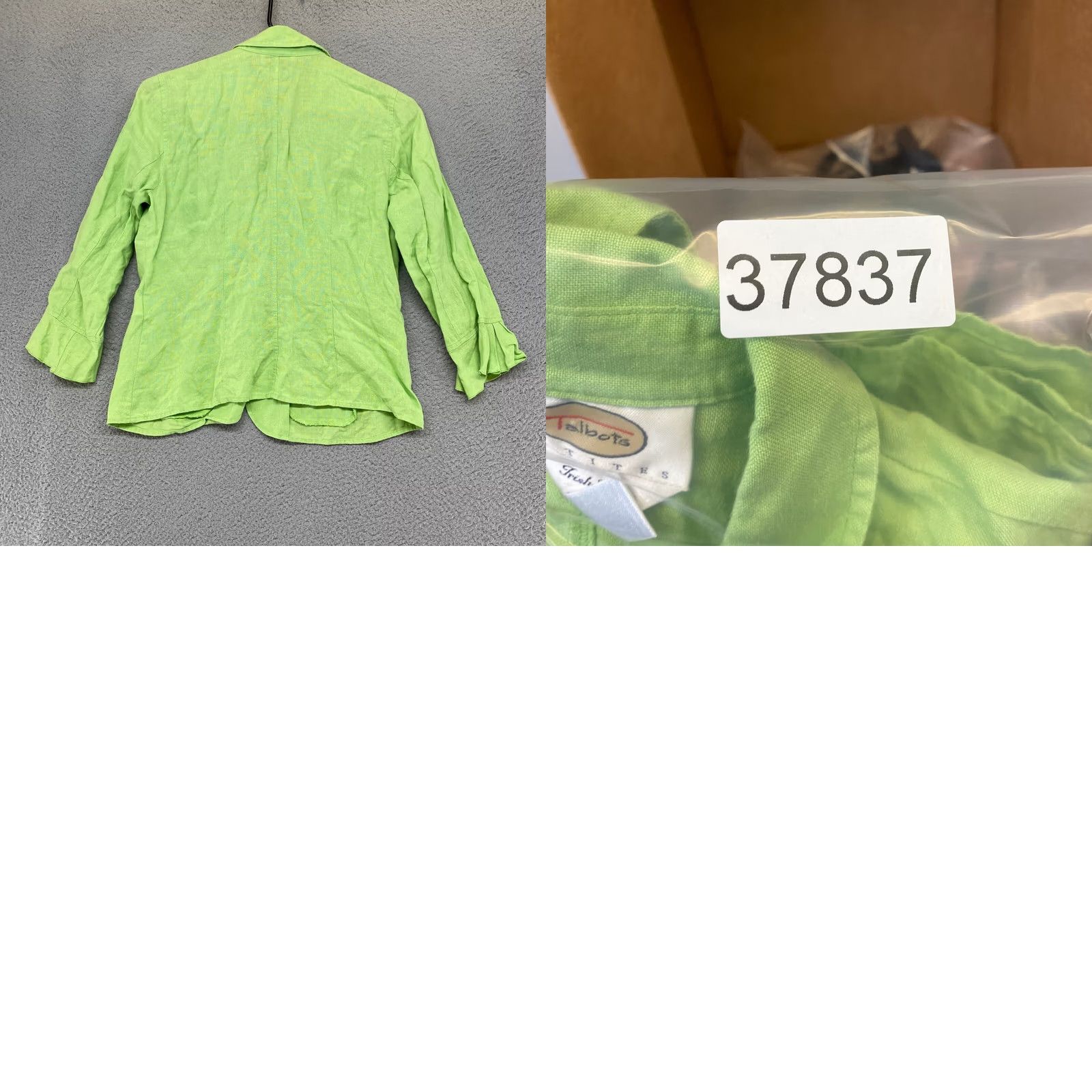 Talbots Talbots Linen Jacket / Top Green Button 8 Pockets Womens Regular Size M / US 6-8 / IT 42-44 - 9 Thumbnail