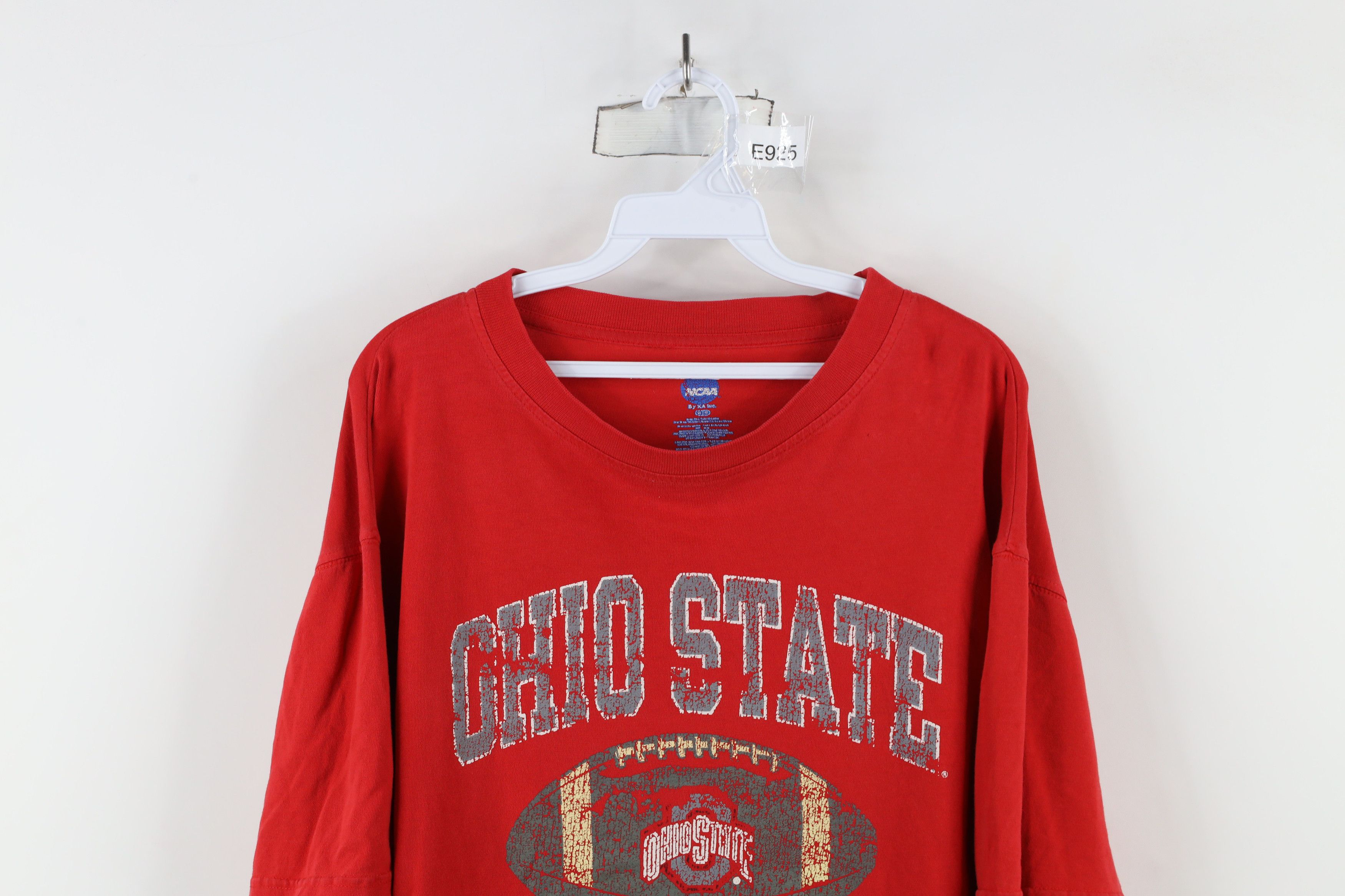 Vintage Vintage University Football Layered Thermal Knit T-Shirt Red Size US M / EU 48-50 / 2 - 2 Thumbnail