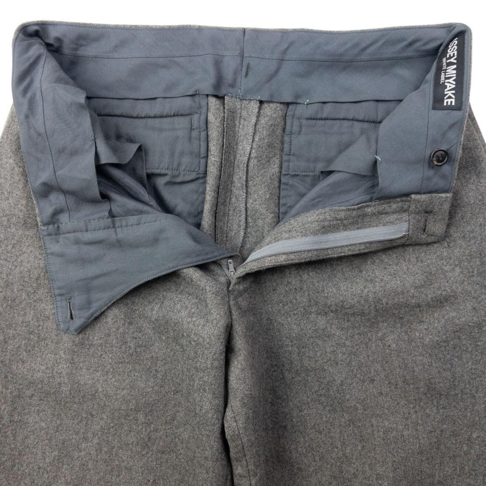 Issey Miyake Vintage 2000s Issey Miyake White Label Wool Trousers SizeW30 Size US 30 / EU 46 - 5 Thumbnail