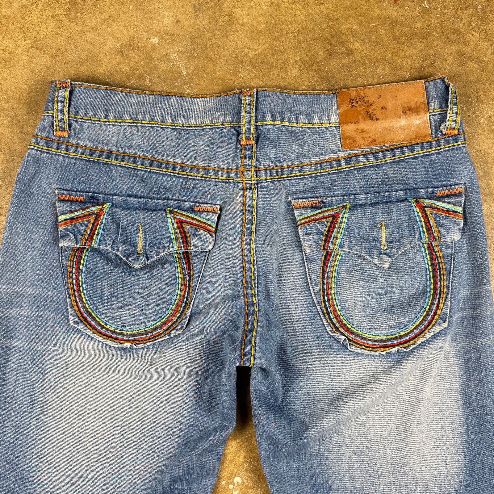 True Religion True Religion Jeans Men’s 40 Rainbow Stitch Straight Leg Size US 39 - 10 Thumbnail