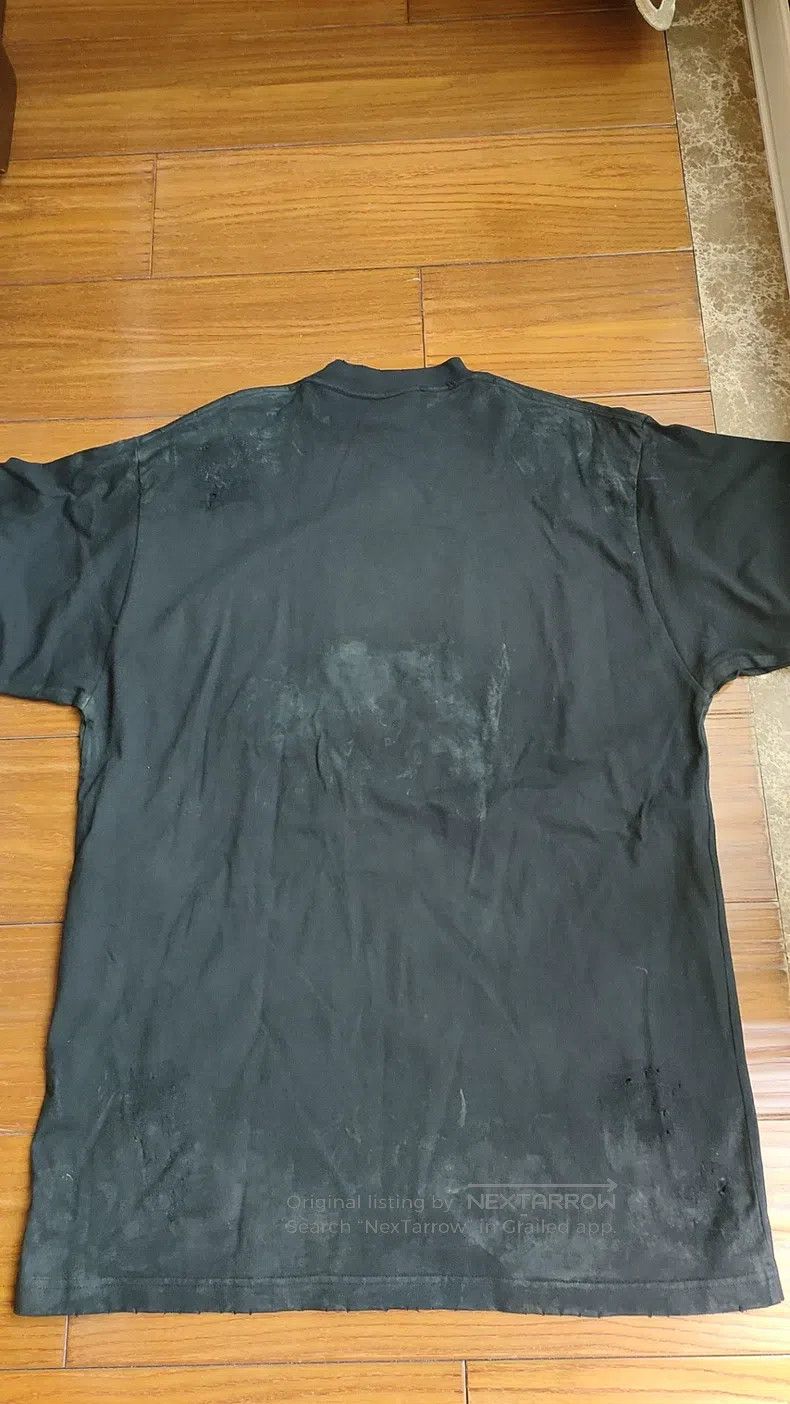 Balenciaga Balenciaga Black Distressed Destroyed Short Sleeve T-shirt Size US S / EU 44-46 / 1 - 6 Thumbnail