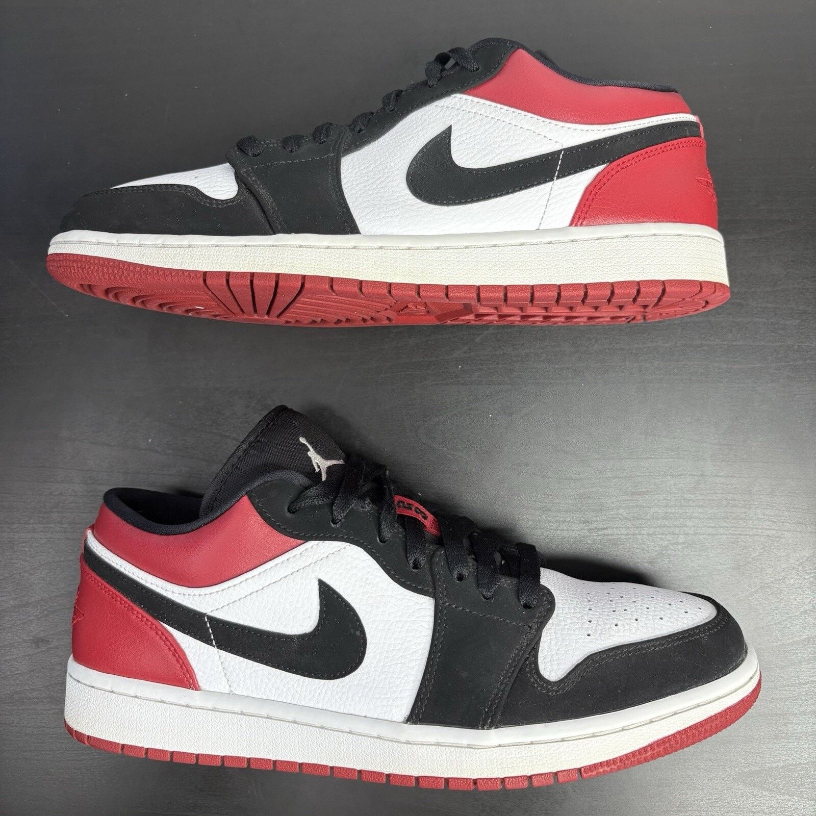 Nike Size 10.5 - Air Jordan 1 Low Black Toe Size US 10.5 / EU 43-44 - 3 Thumbnail