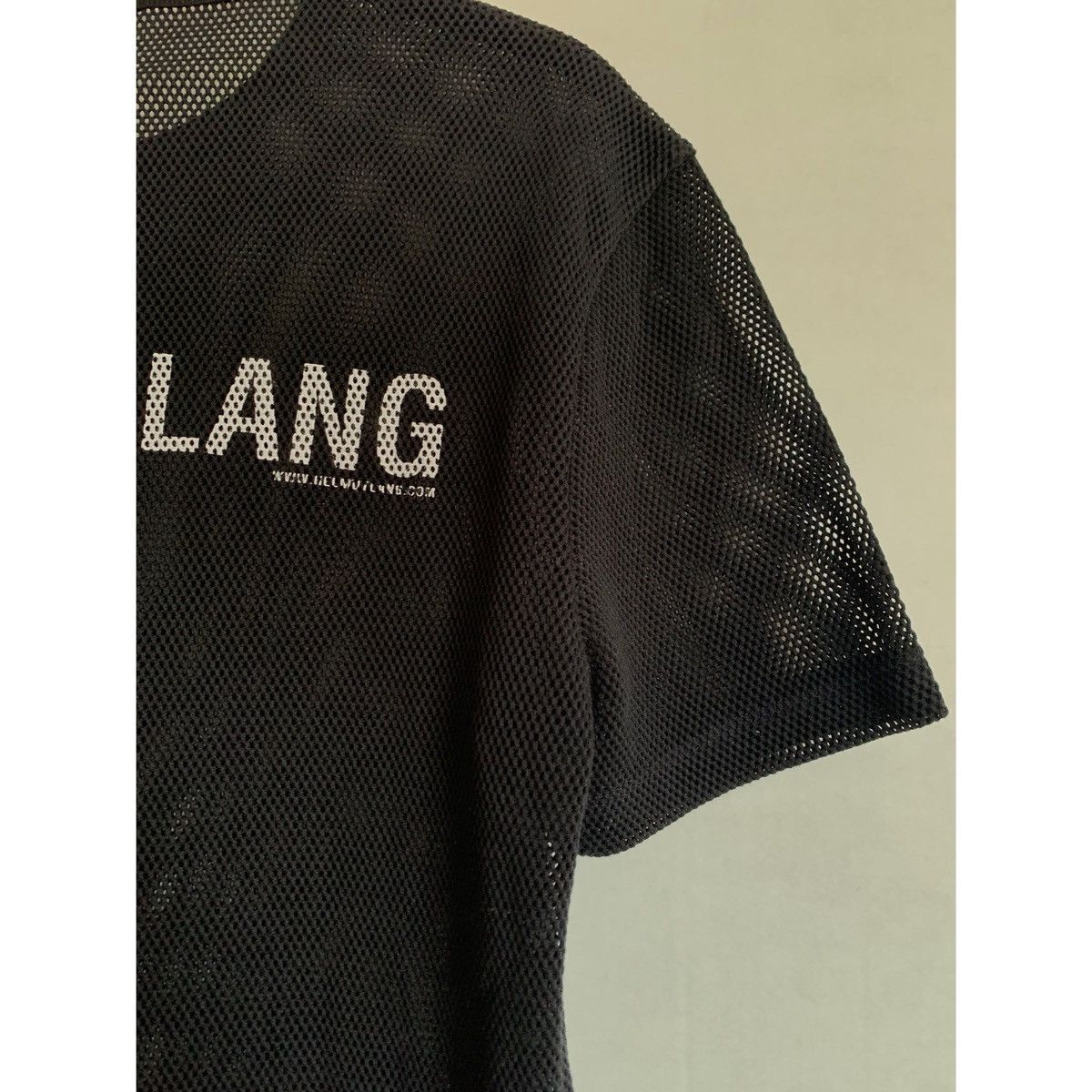 Helmut Lang HELMUT LANG BLACK LOGO MESH TOP Size US M / EU 48-50 / 2 - 6 Thumbnail