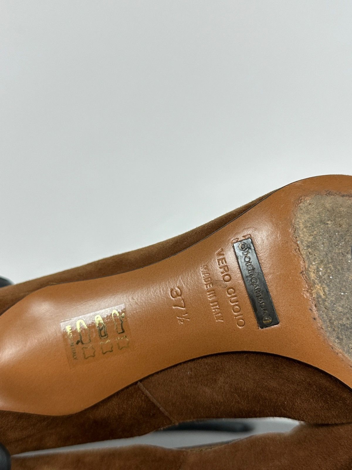 Dolce & Gabbana Vintage Dolce&Gabbana Suede Brown Heels Size US 7.5 / IT 37.5 - 21 Thumbnail
