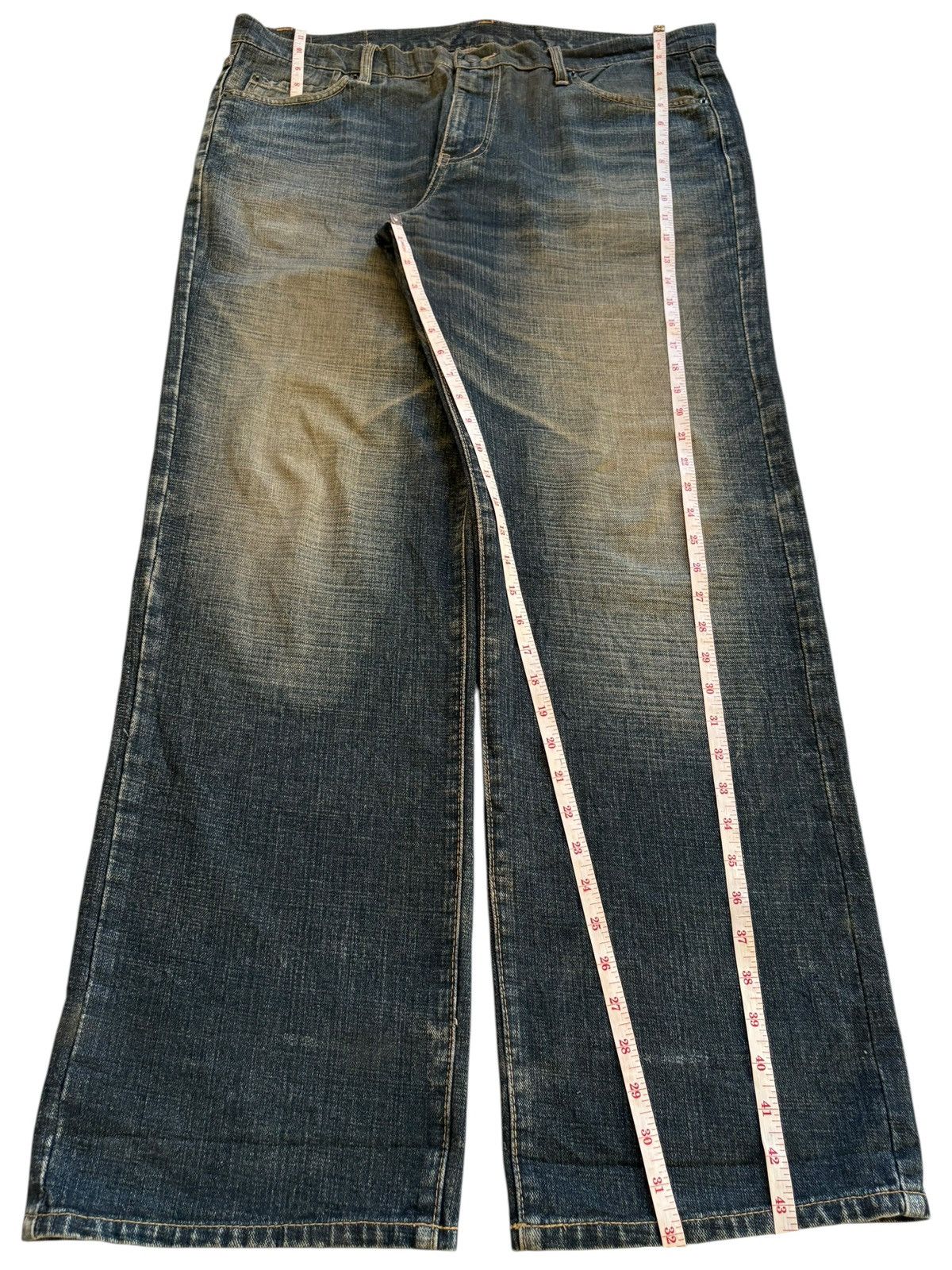 Japanese Brand Vintage Japanese Brand Rusty Mud Wash Distress Baggy Jeans Size US 40 / EU 56 - 13 Thumbnail