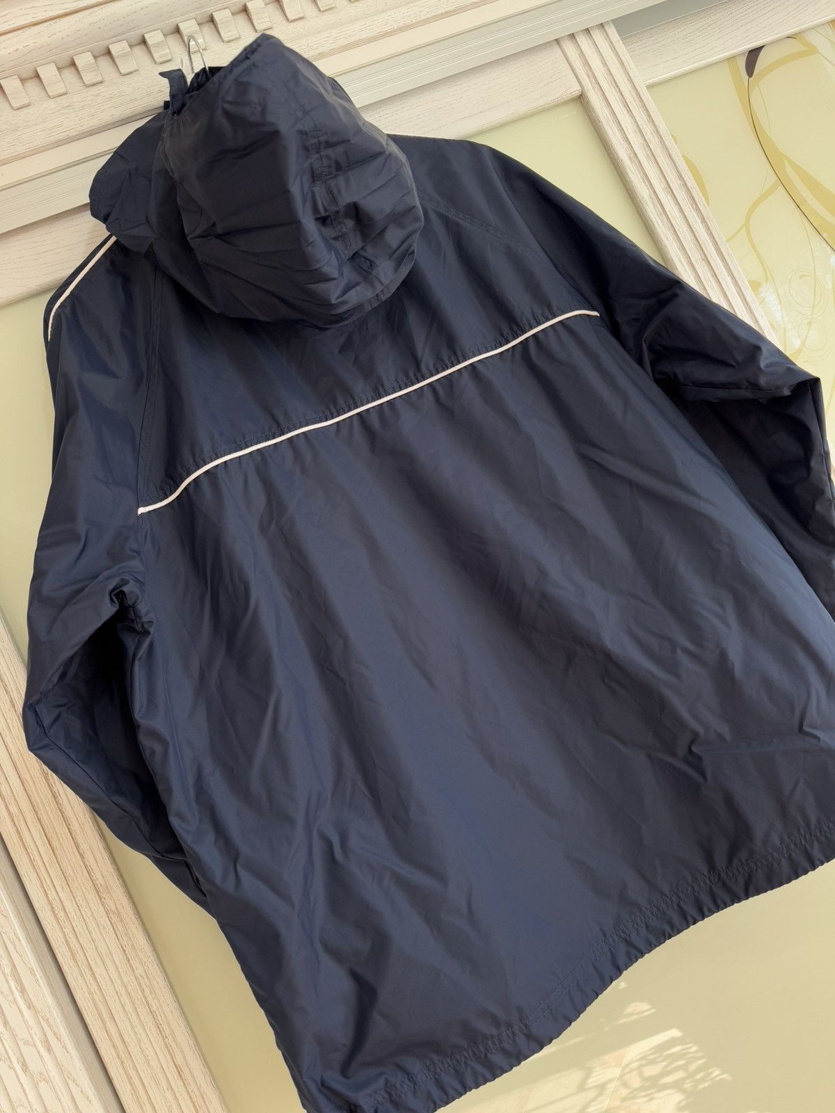 Nike × Vintage Nike Vintage Nylon Track Windbreaker Jacket Navy Drill Y2K Size US L / EU 52-54 / 3 - 10 Thumbnail