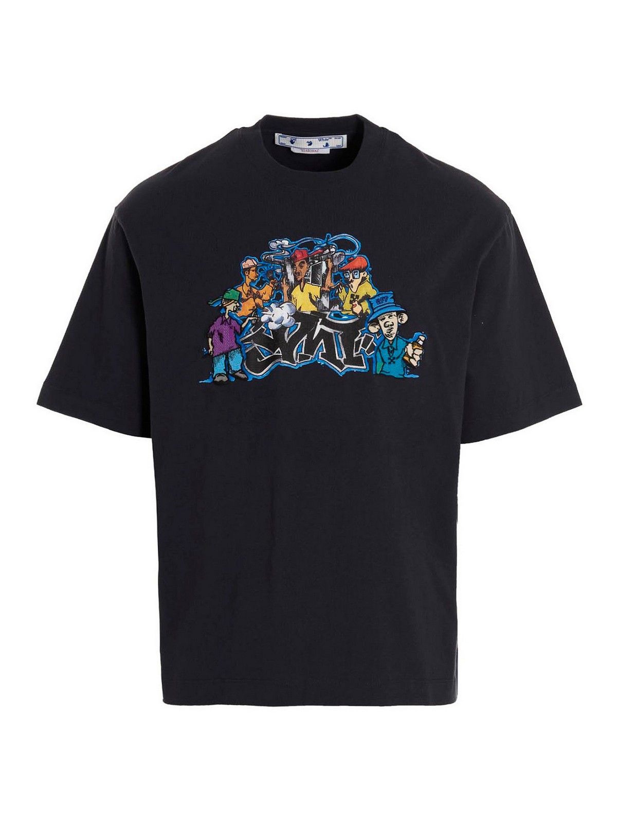 Off-White o1gr1nt0425 Graff Pupp Over Skate T-Shirt in Black Size US S / EU 44-46 / 1 - 1 Thumbnail