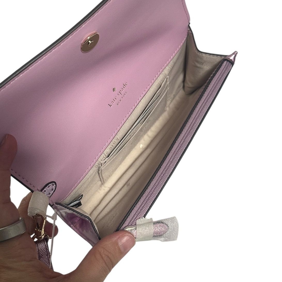 Kate Spade Kate Spade Kenzie Boxed Medium Flap Wristlet in Quartz Pink Size ONE SIZE - 4 Thumbnail