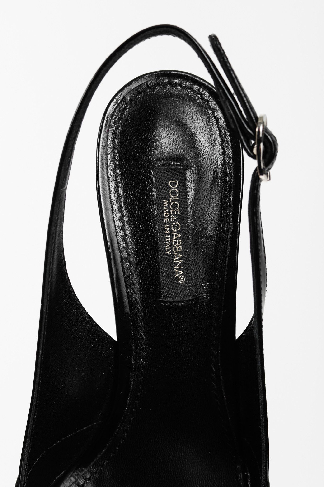 Dolce & Gabbana Dolce & Gabbana Patent Embellished Slingback Heels Size US 5.5 / IT 35.5 - 10 Thumbnail