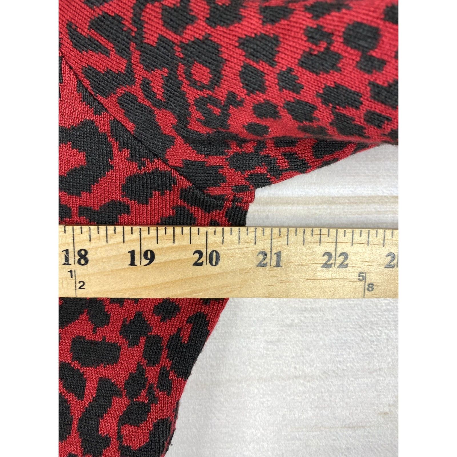 Vintage Nina Leonard Dress XL Black Red Animal Print Knit Scoop Neck A-Line Shirt Dress Womens Vintage No Size XL / US 12-14 / IT 48-50 - 4 Thumbnail