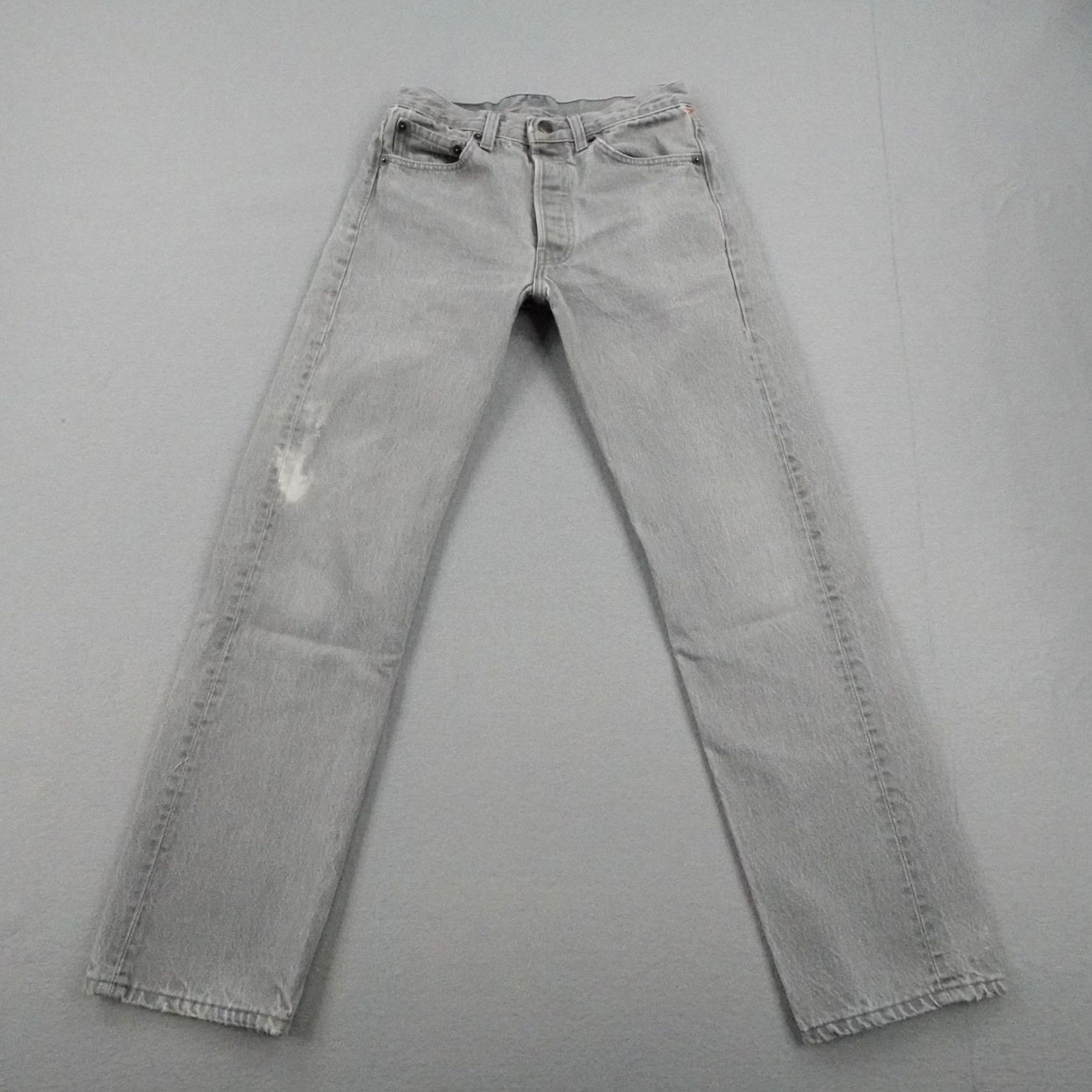 Levi's VINTAGE Levi's Jeans Mens 28x30 Gray Denim 501 Button Fly Light Wash Faded 90s Size US 28 / EU 44 - 2 Thumbnail