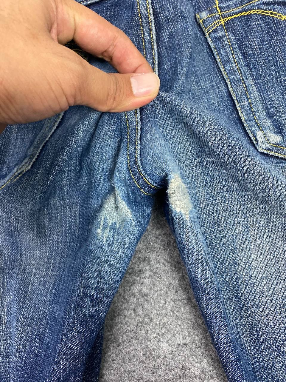 Japanese Brand rico jeans riri zipper distressed rework bondage denim Size 32" / US 10 / IT 46 - 4 Thumbnail