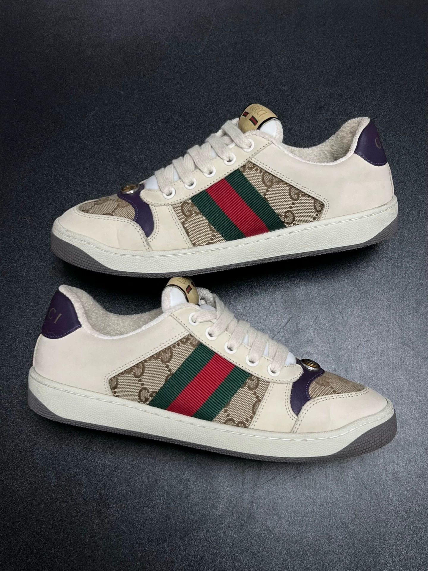 Gucci gucci gg dirty shoes in black and beige Size US 7.5 / EU 40-41 - 5 Thumbnail