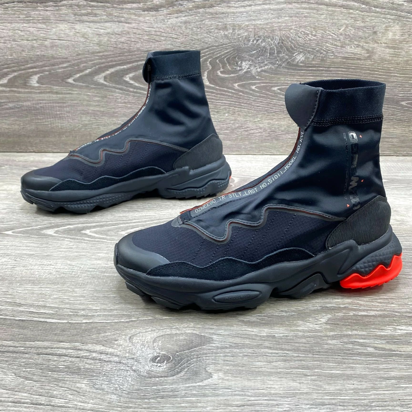 Adidas Adidas Ozweego Tr Stlt FV9669 Men’s Size 8 NEW Zip Up Black Sneakers Originals Ozweego Size US 8 / EU 41 - 7 Thumbnail