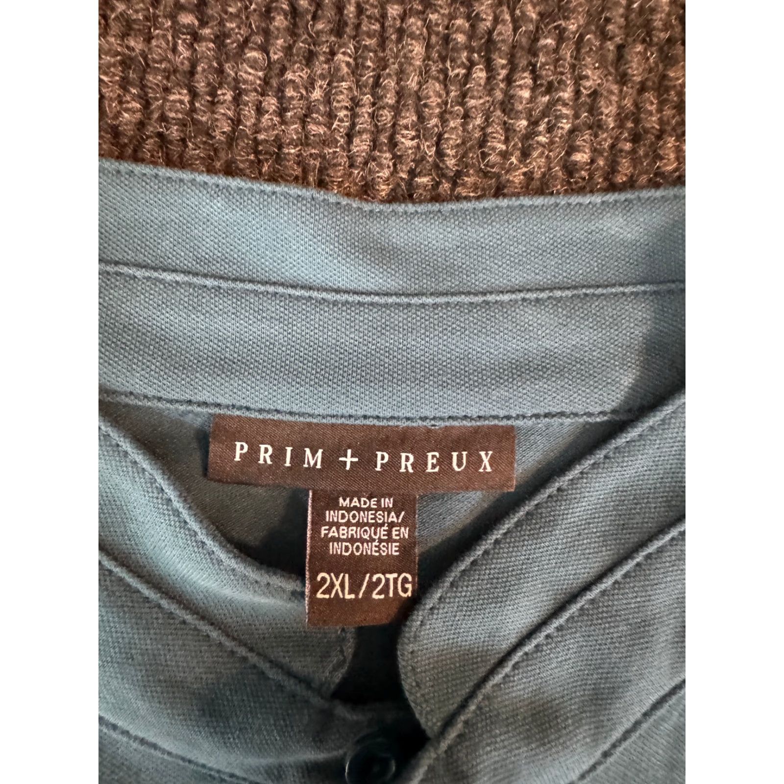 Vintage NWT Prim + Preux Men's XXL Classic Fit Blue Polyester Short Sleeve Polo Shirt Size US XXL / EU 58 / 5 - 2 Thumbnail