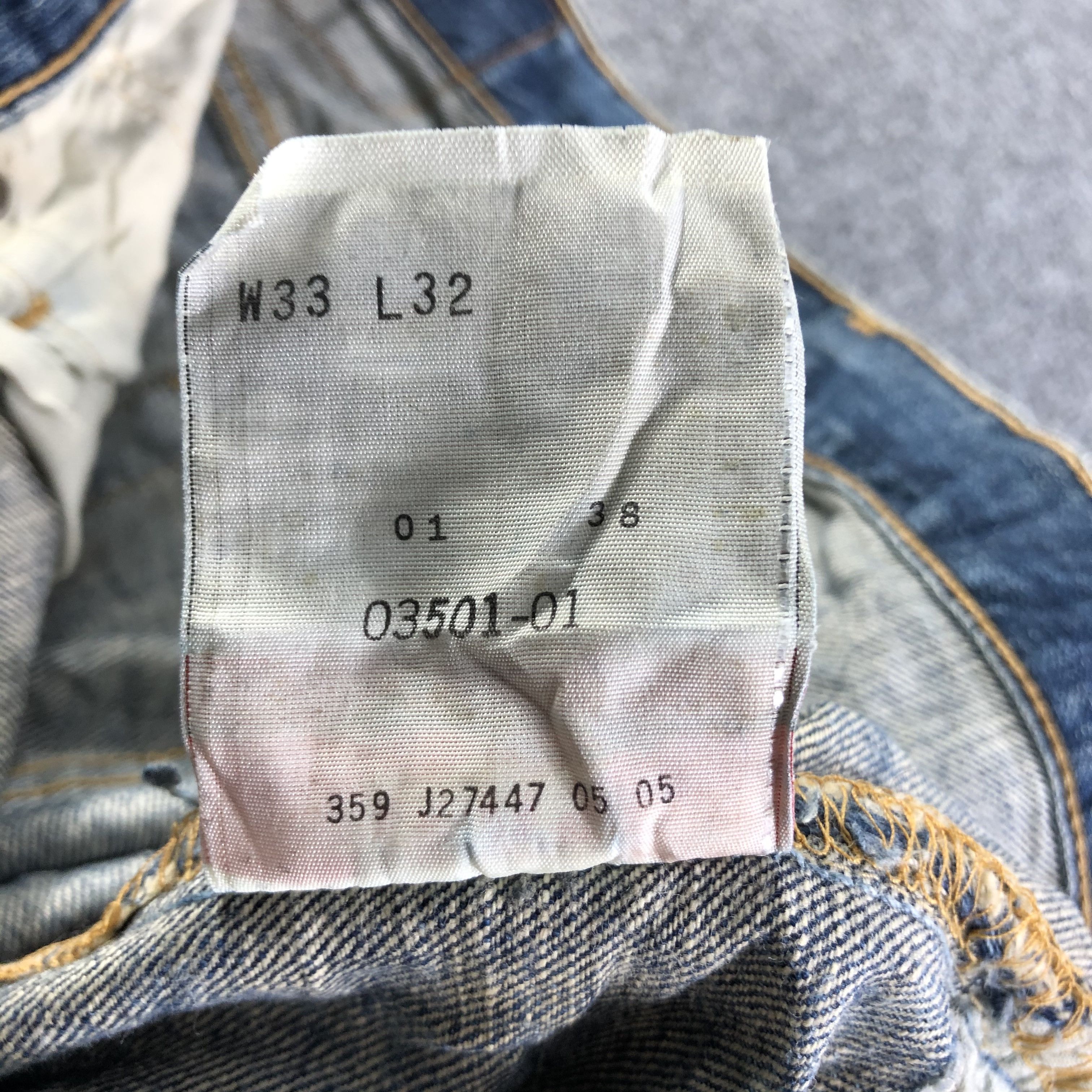 Levi's Vintage Blue Wash Levis 501 Jeans-J3614 Size US 34 / EU 50 - 15 Thumbnail