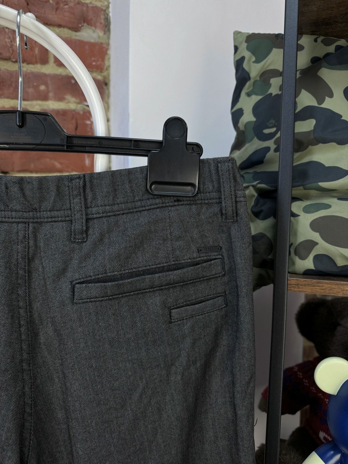 Hugo Boss HUGO BOSS Dark Grey Striped Lightweight Casual Cropped Pants Size US 31 - 16 Thumbnail