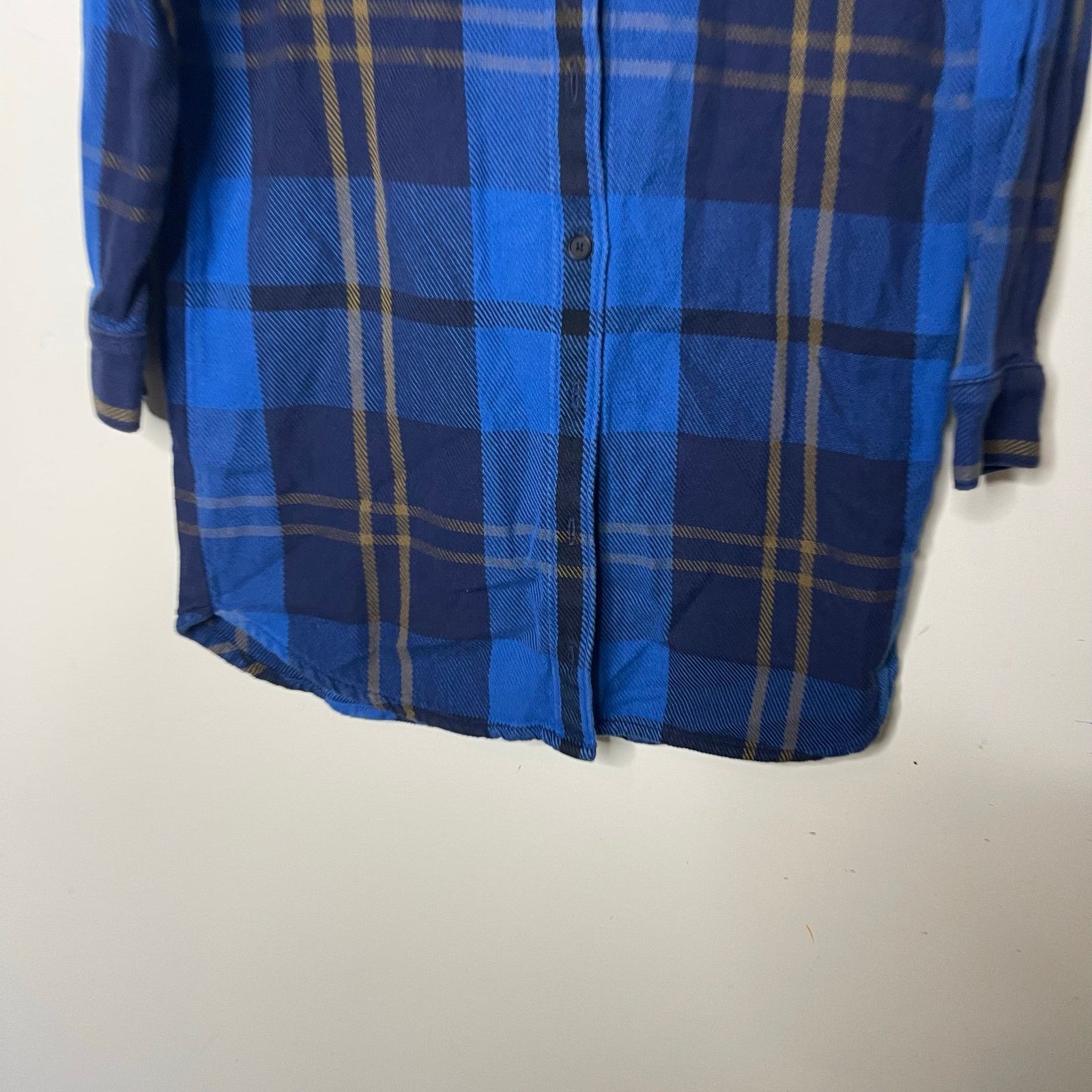 Outerknown Outerknown Blanket Shirt Dress M Blue Plaid Size M / US 6-8 / IT 42-44 - 4 Thumbnail