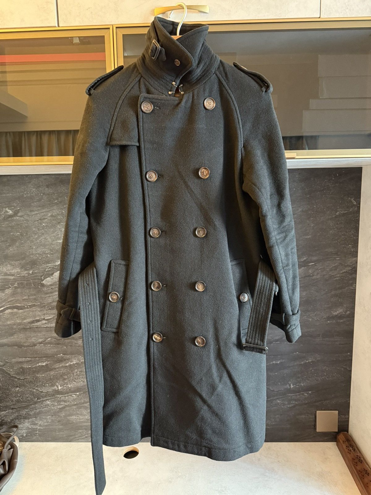 Burberry Burberry made is Japan Wool Double Breasted Coat Size US L / EU 52-54 / 3 - 2 Thumbnail