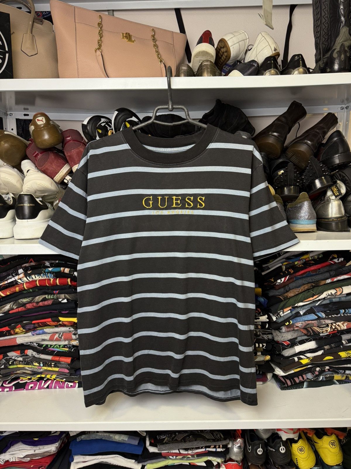 A$AP Rocky × Guess Guess x A$AP Rocky Blue Striped T-Shirt Size US M / EU 48-50 / 2 - 1 Thumbnail