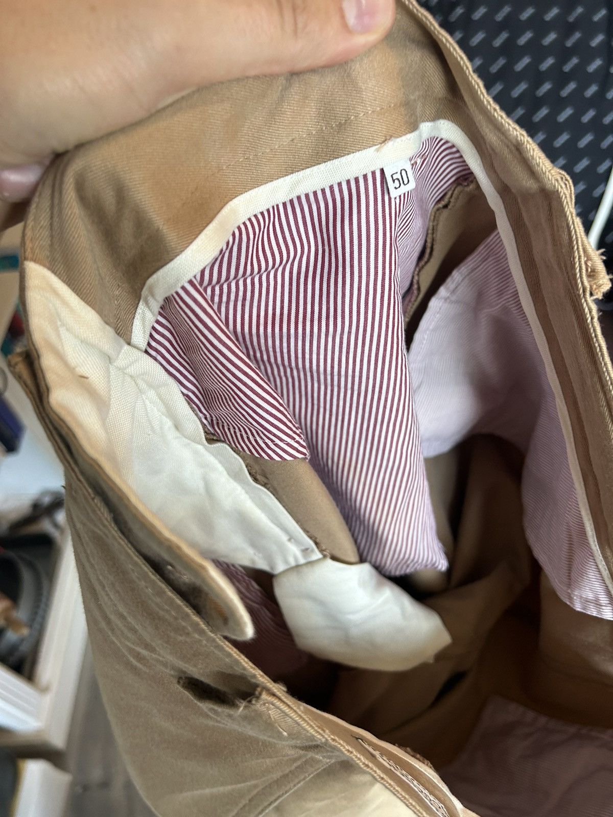 Brunello Cucinelli Brunello Cucinelli Tan Cotton Cargo Pants Size US 34 / EU 50 - 18 Thumbnail