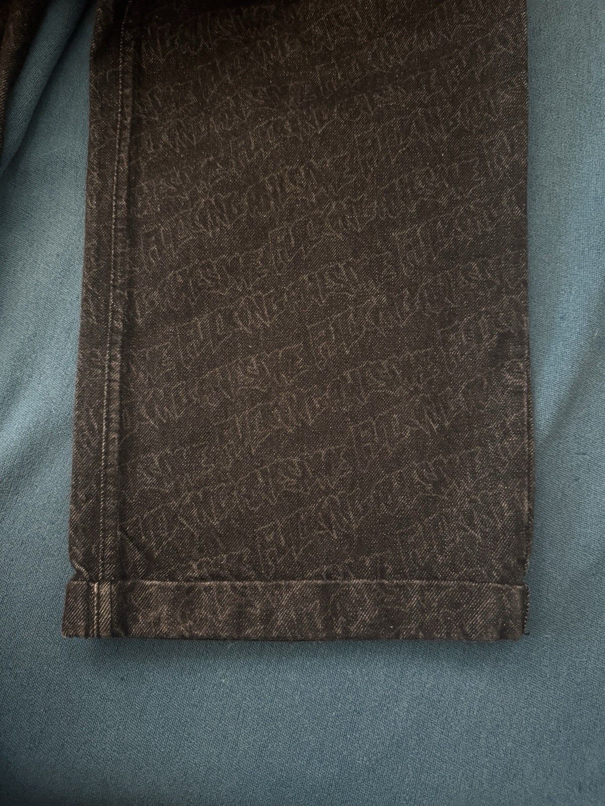 Fucking Awesome Black Pleated All Over Print Jeans Size 30 Size US 30 / EU 46 - 4 Thumbnail