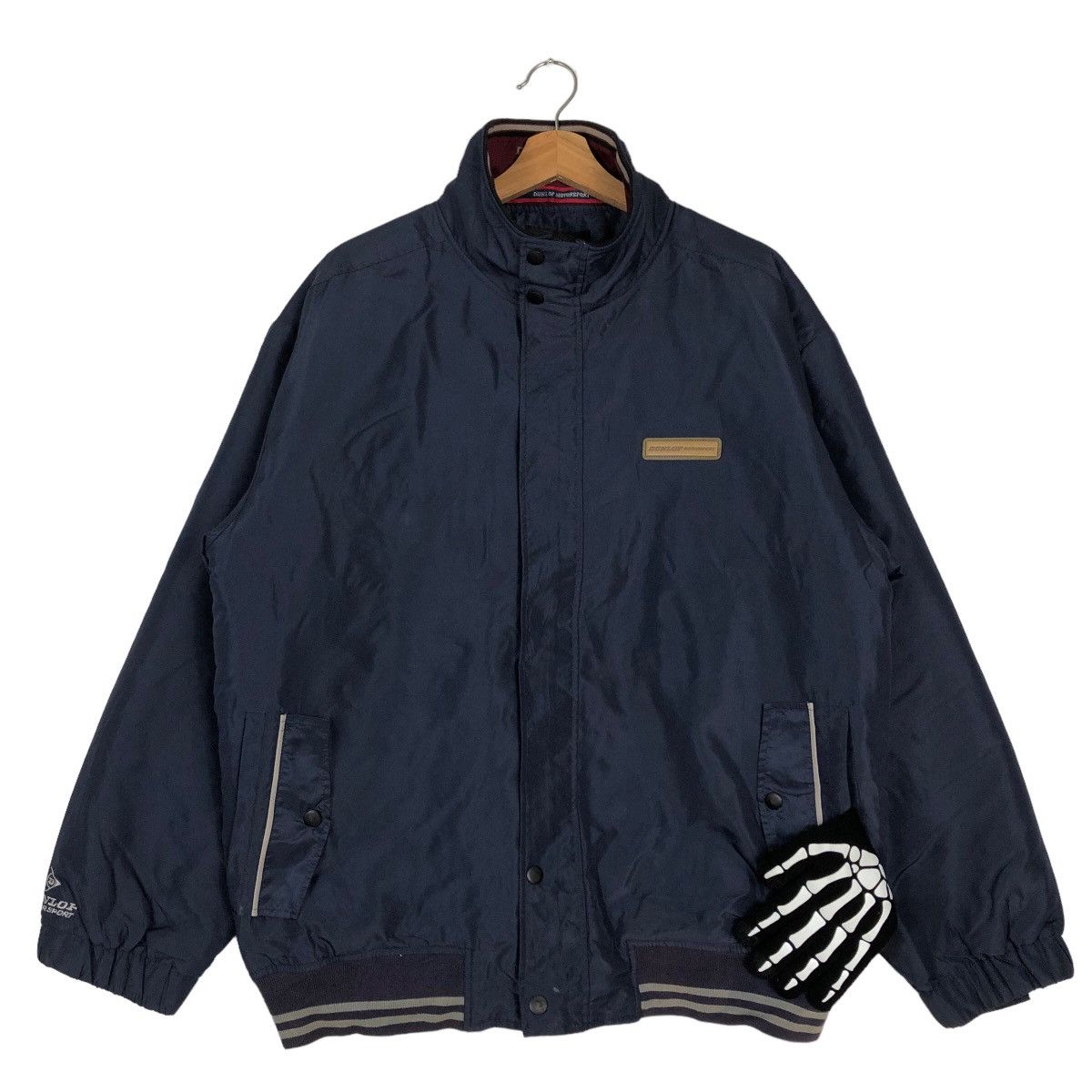 Japanese Brand 🔥VINTAGE BOMBER JACKET DUNLOP RACING WORK WEAR BIG LOGO Size US M / EU 48-50 / 2 - 2 Thumbnail