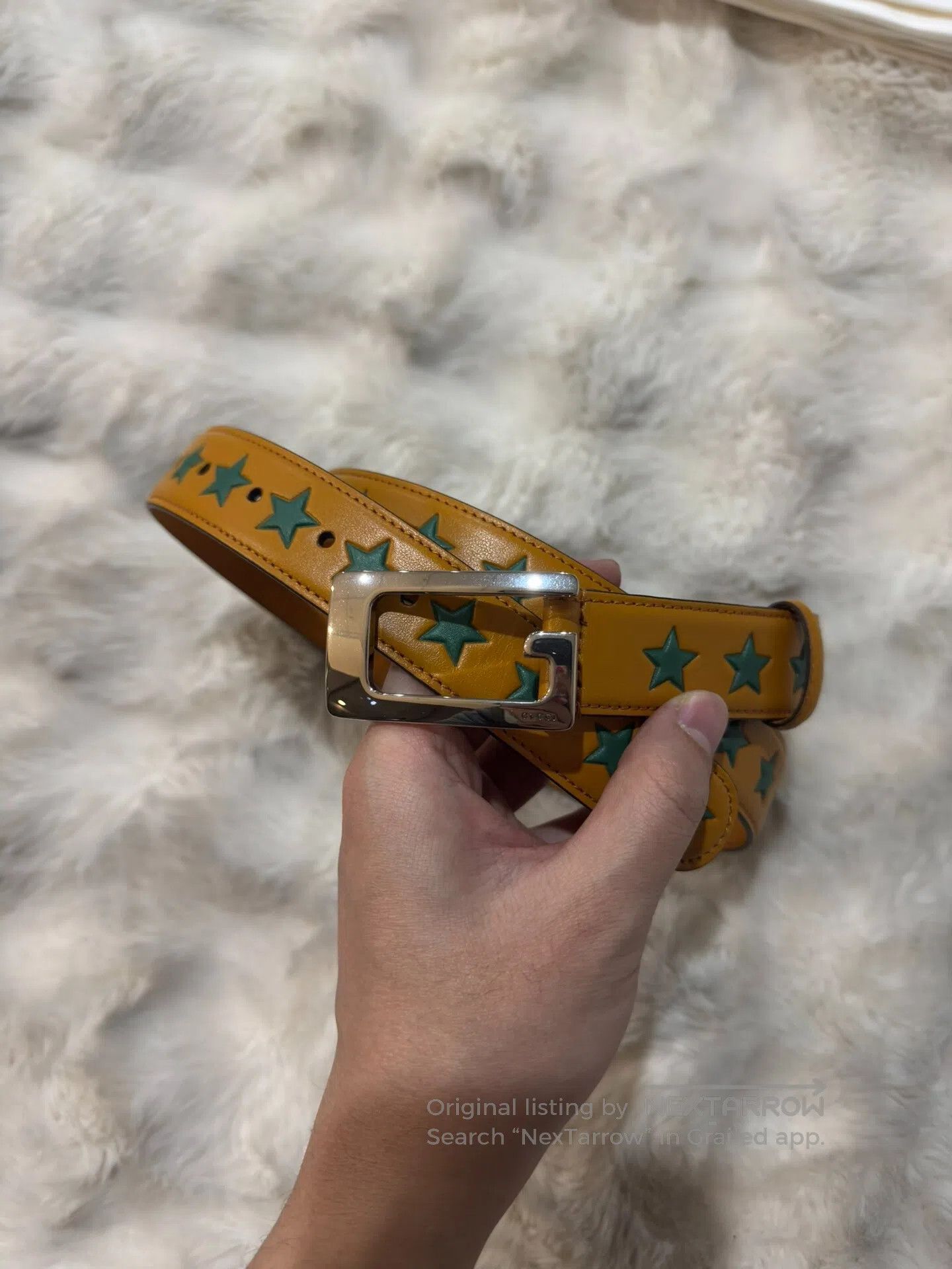 Gucci Guicci Men's Belt with Stars| Size ONE SIZE - 1 Thumbnail