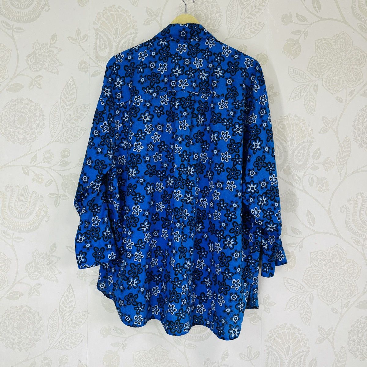 Marni MARNI X Uniqlo Japan Blue Flowers Shirts Buttons Up Size L Size US L / EU 52-54 / 3 - 4 Thumbnail