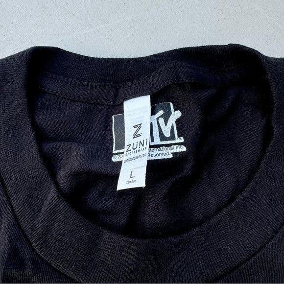 Designer × Mtv NEW MTV MOTORCYCLE LOGO BLACK T-SHIRT SZ LARGE L Size US L / EU 52-54 / 3 - 4 Thumbnail