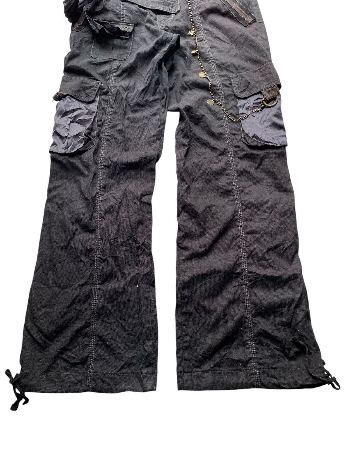 14th Addiction 2000s egoist flared bondage punk cargo pants Size US 28 / EU 44 - 3 Thumbnail