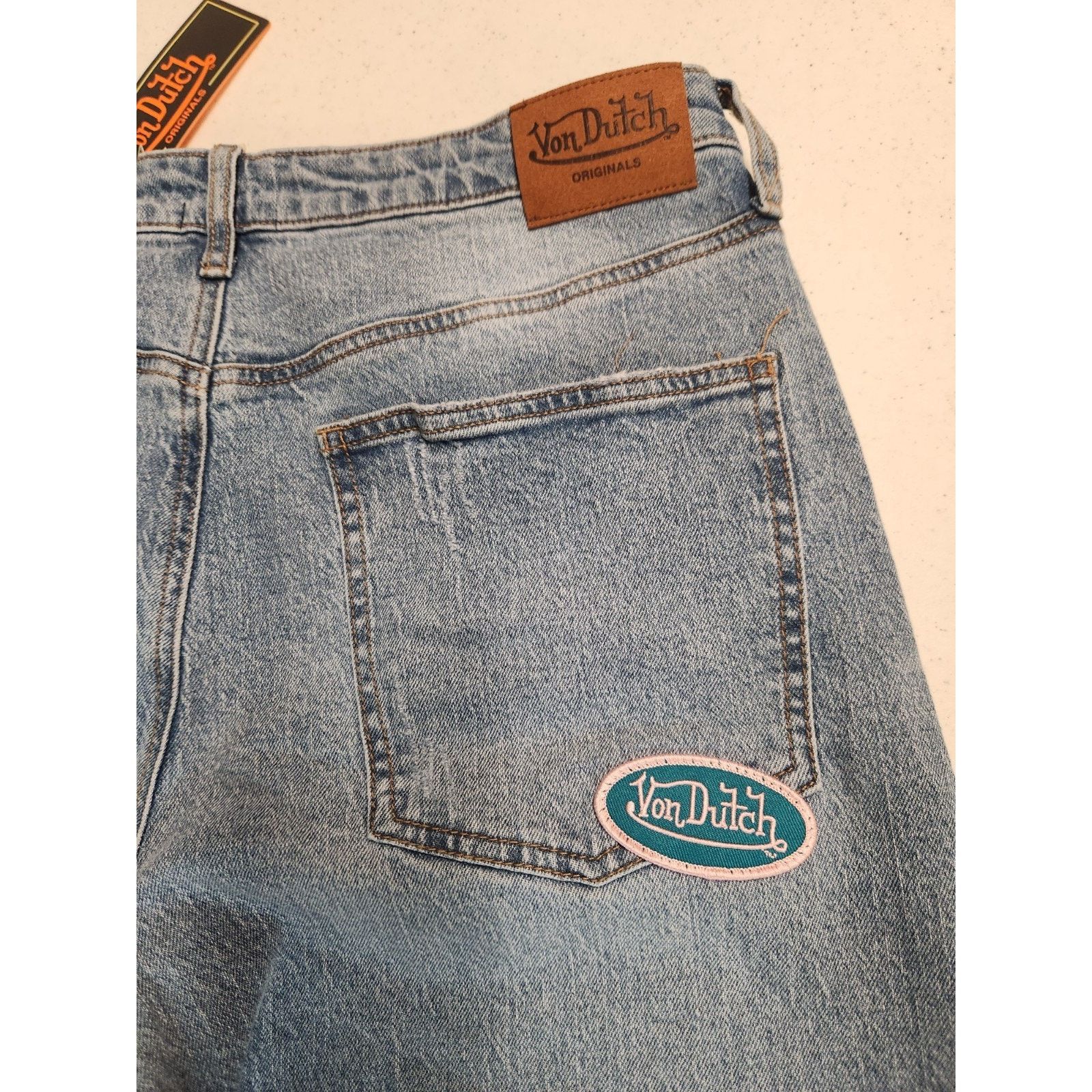 Von Dutch Von Dutch Y2K Logo Patch Wide Leg Jeans Streetwear Size 30 Size 30" / US 8 / IT 44 - 6 Thumbnail