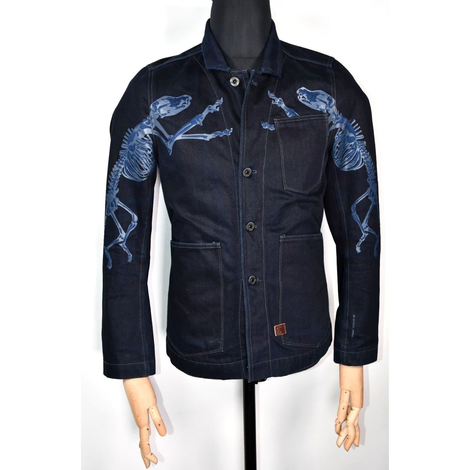 G-Star G-Star Raw Trigger 3D Cropped Blazer Jacket Men M Denim Blue Shirt Hoodie? Size 40R - 7 Thumbnail