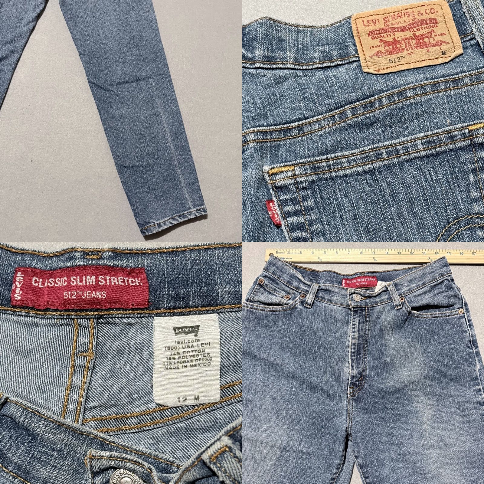 Levi's Levi’s Jeans Women Blue 5-Pocket High Rise Slim Stretch - 12M Regular XS? Size 34" / US 12 / IT 48 - 8 Thumbnail