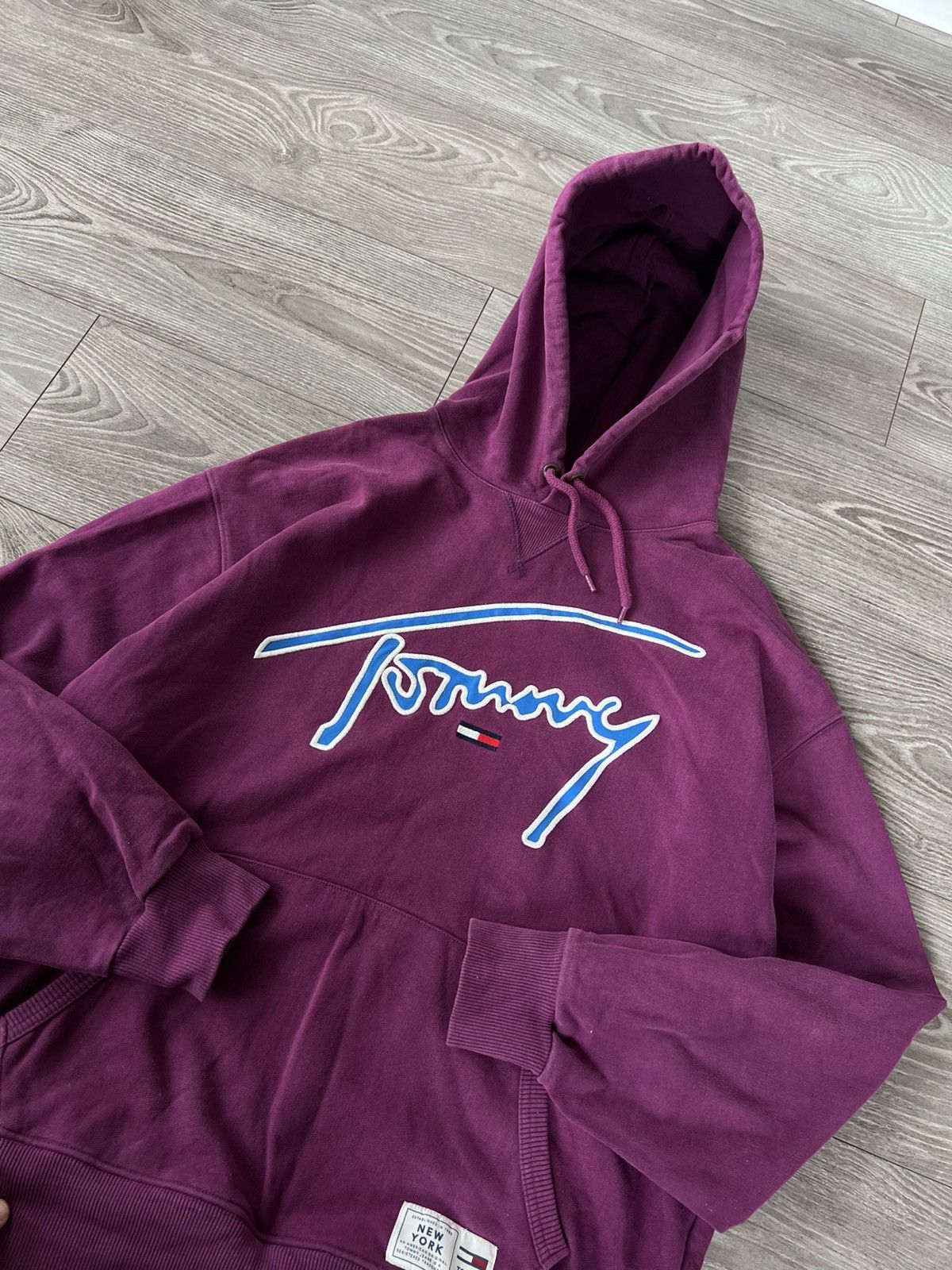 Tommy Hilfiger Tommy Hilfiger Jeans Signature Big Logo Purple Hoodie Size US L / EU 52-54 / 3 - 15 Thumbnail