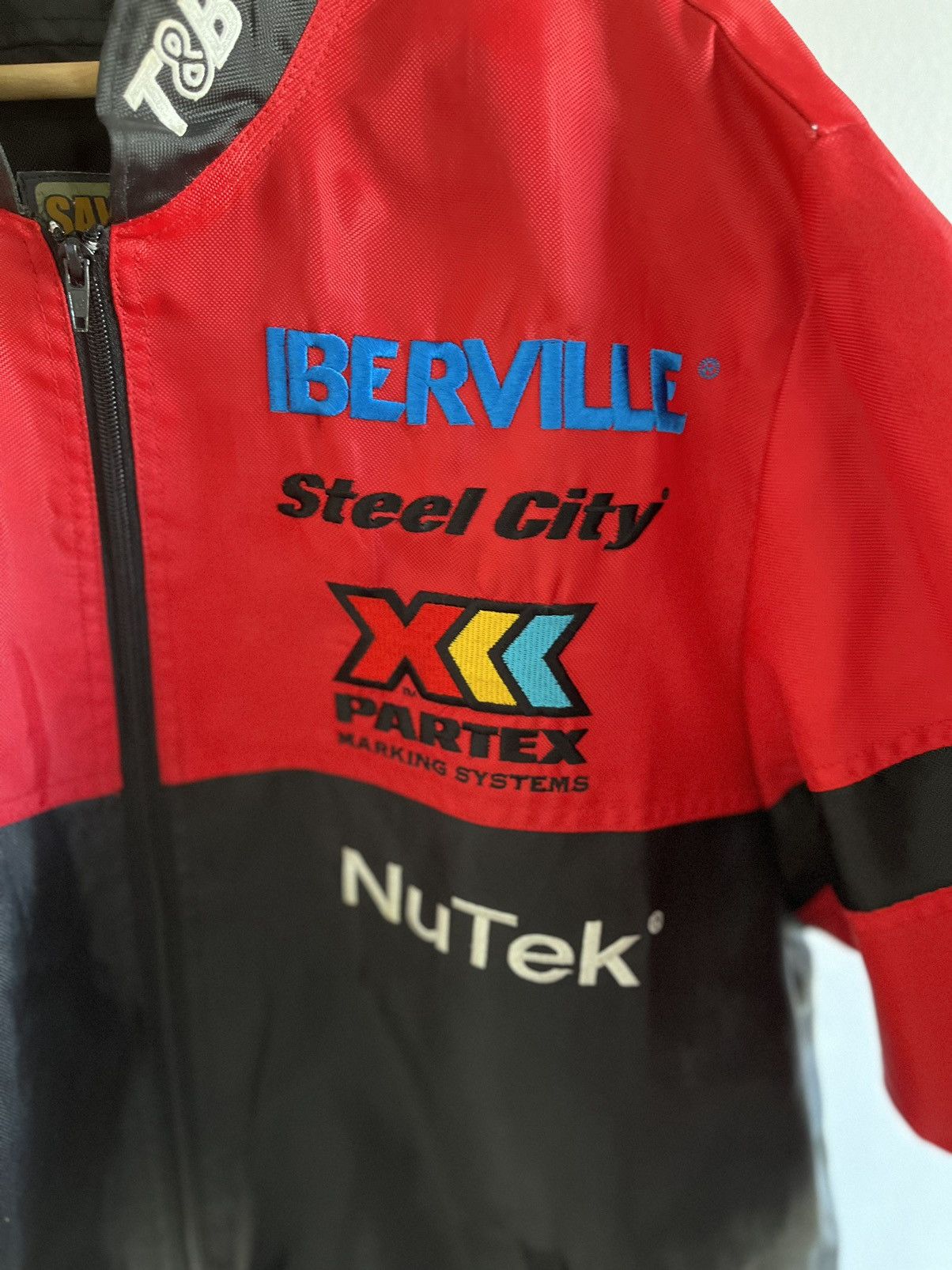 Vintage Vintage Y2K Saxon Racing Moto Patched Nylon Jacket Size US XL / EU 56 / 4 - 6 Thumbnail