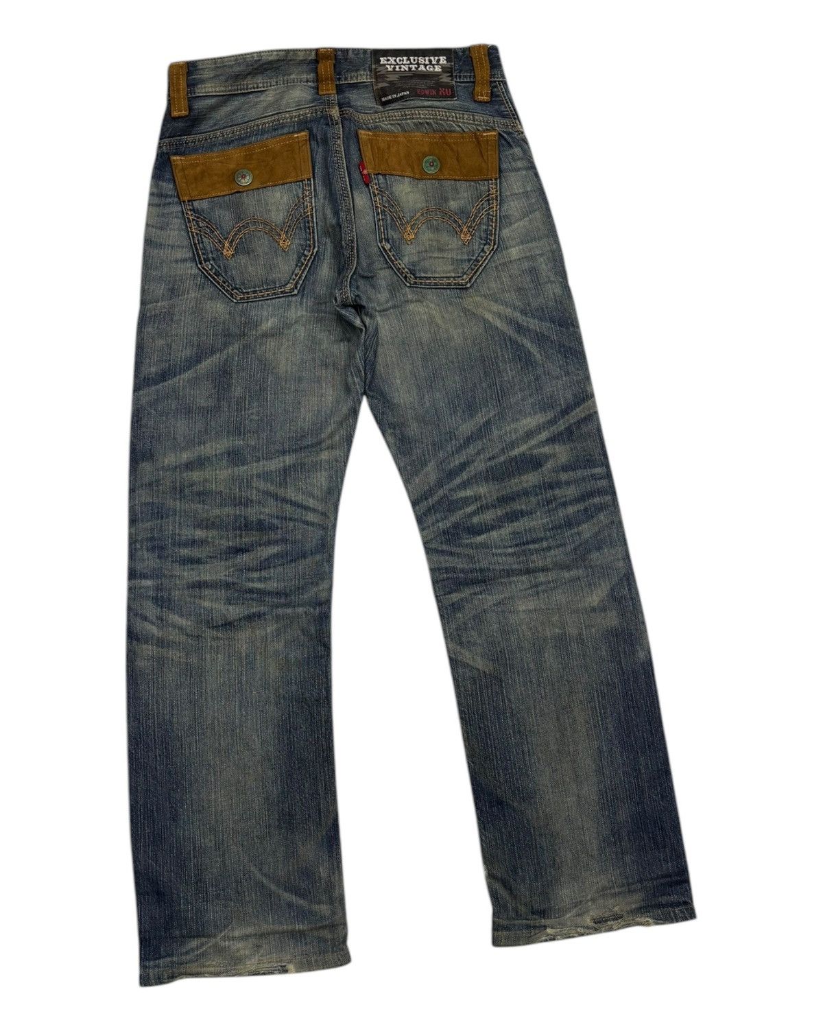 14th Addiction × Edwin × KMRii 🔥EDWIN BAGGY MUD WASH DISTRESSED RUSTY DENIM JEANS Size US 32 / EU 48 - 4 Thumbnail