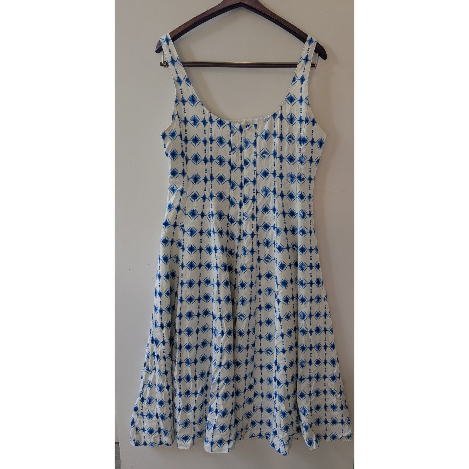& Other Stories Avec Les Filled Linen Blend Dress Blue White sz L New $165 Size L / US 10 / IT 46 - 2 Thumbnail