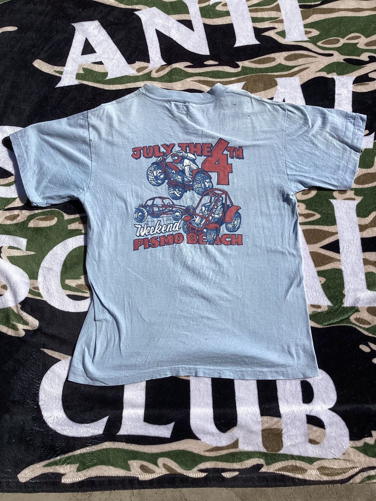 Anvil Vtg 80s July 4 weekend Pismo Beach single stitch USA made T Size US L / EU 52-54 / 3 - 1 Thumbnail