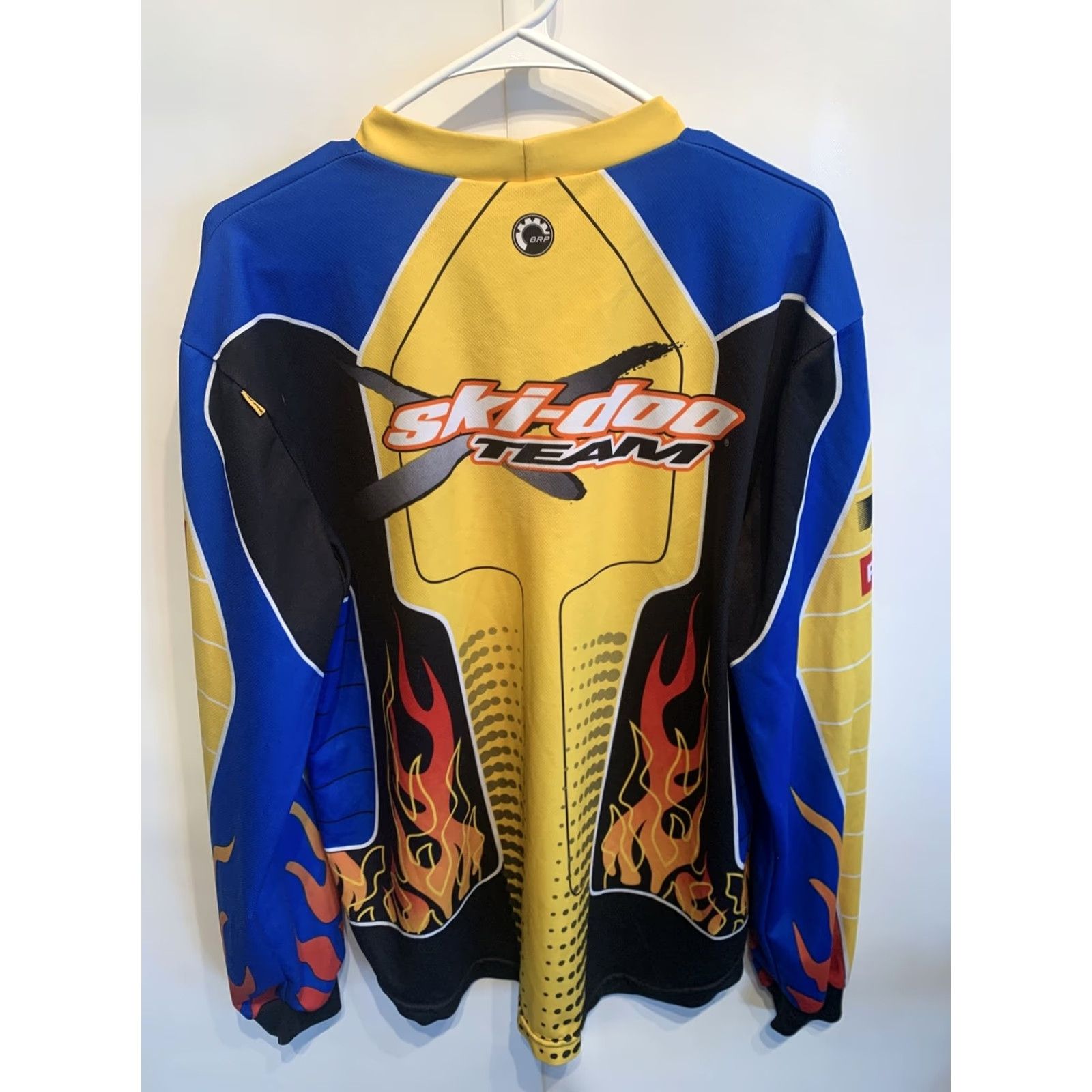 Gloverall VINTAGE Ski Doo Rotax All Over Print FLAMES Snowmobile Racing Jersey Mens M Size US M / EU 48-50 / 2 - 4 Thumbnail